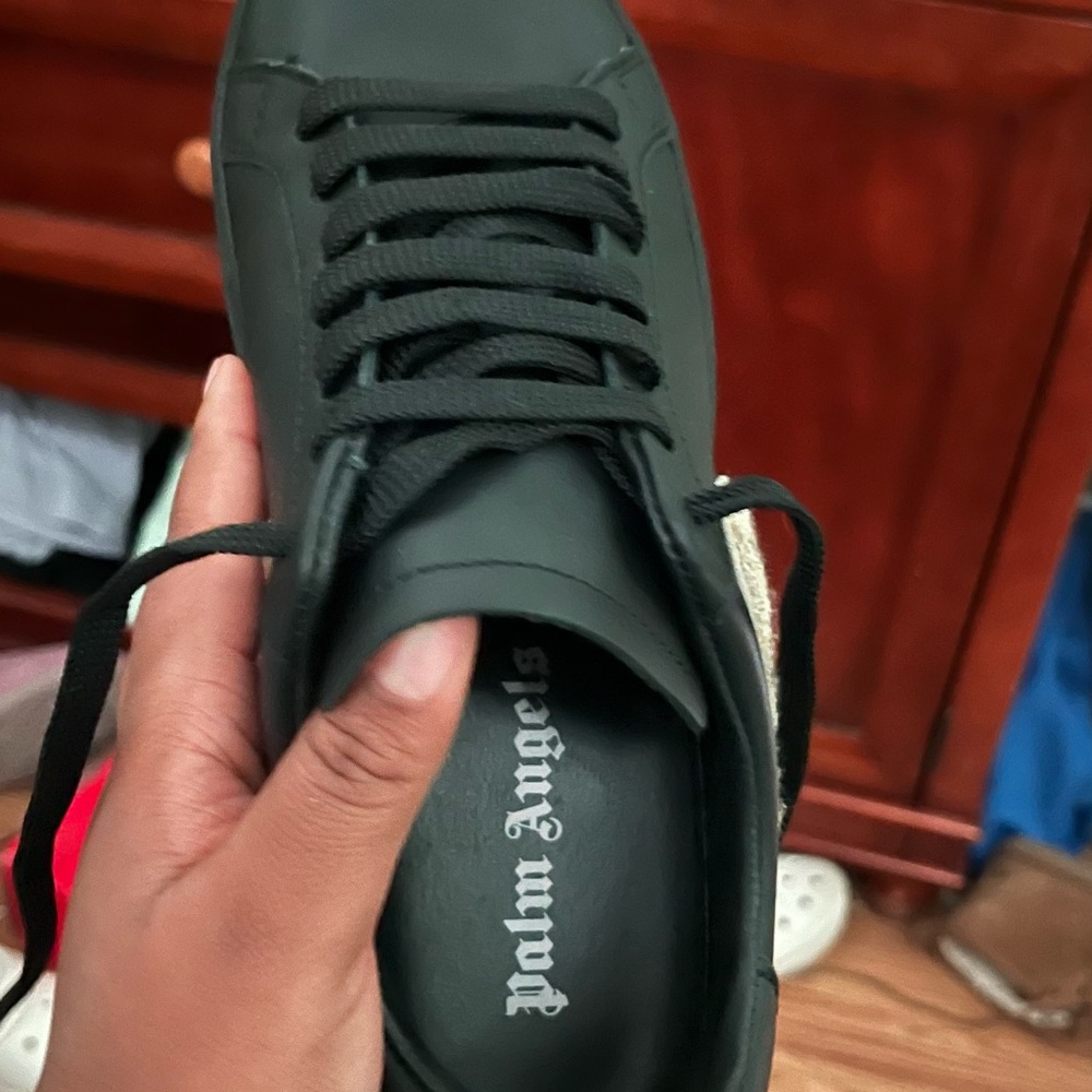 Palm Angels Black Sneakers with Bear Detail - Picture 3 of 6